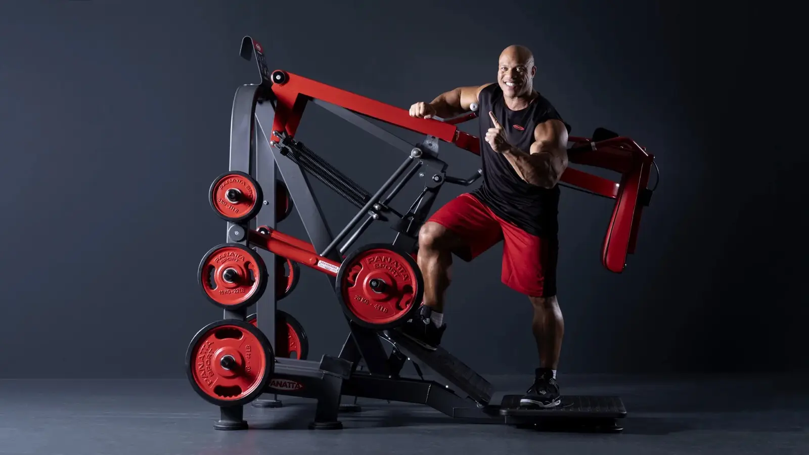 Phil Heath — 8x Mr. Olympia — training on Panatta equipment